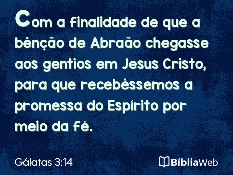 Gálatas 3:14 em imagem para compartilhar