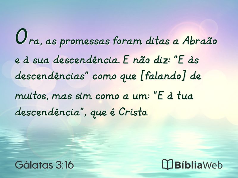 Gálatas 3:16 em imagem para compartilhar