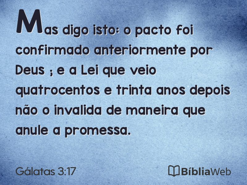 Gálatas 3:17 em imagem para compartilhar