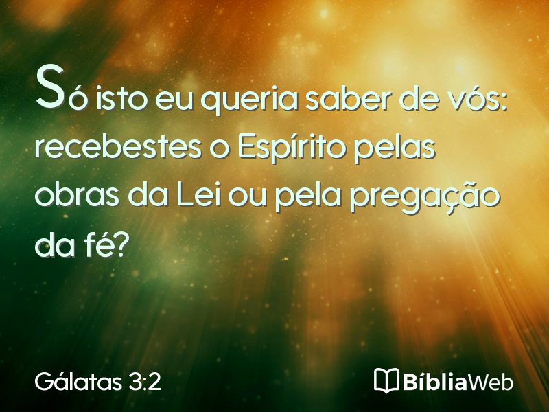 Gálatas 3:2 em imagem para compartilhar