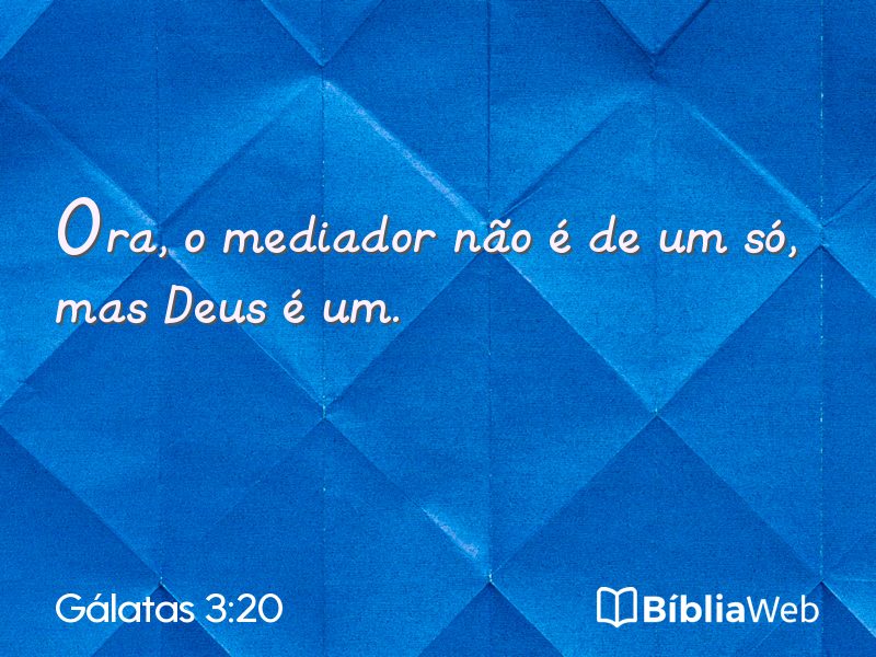 Gálatas 3:20 em imagem para compartilhar