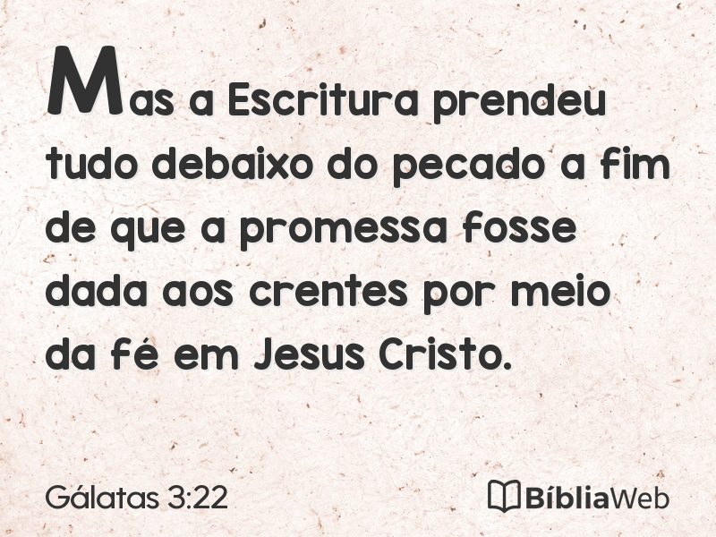 Gálatas 3:22 em imagem para compartilhar