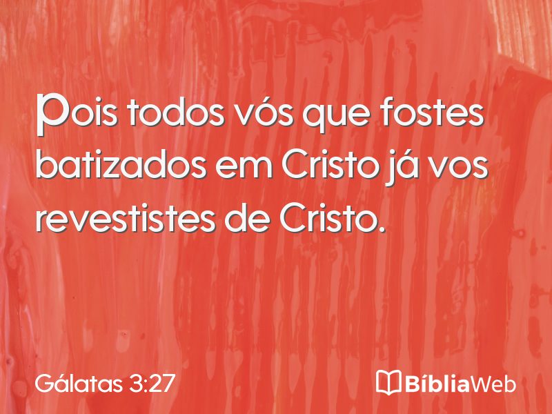 Gálatas 3:27 em imagem para compartilhar