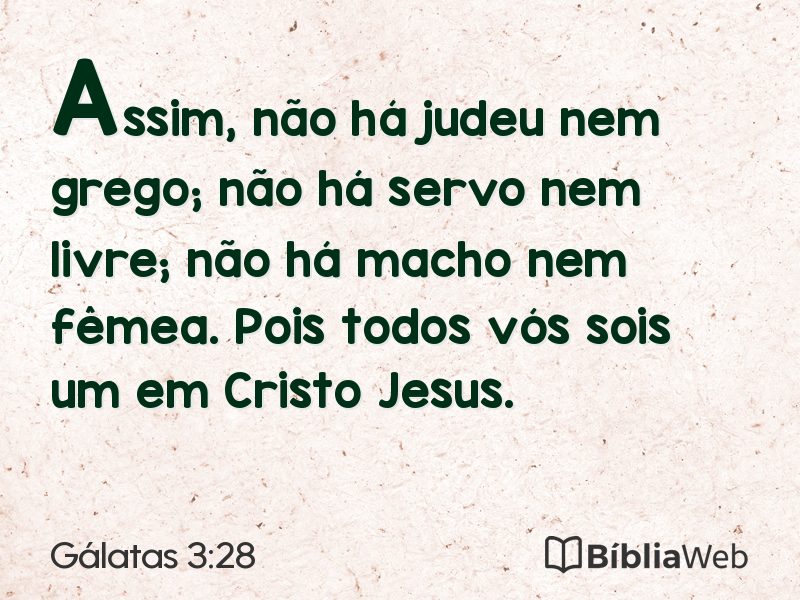 Gálatas 3:28 em imagem para compartilhar