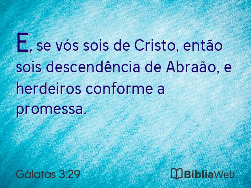Gálatas 3:29 em imagem para compartilhar