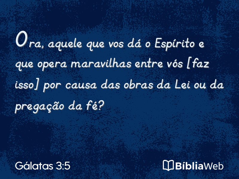 Gálatas 3:5 em imagem para compartilhar