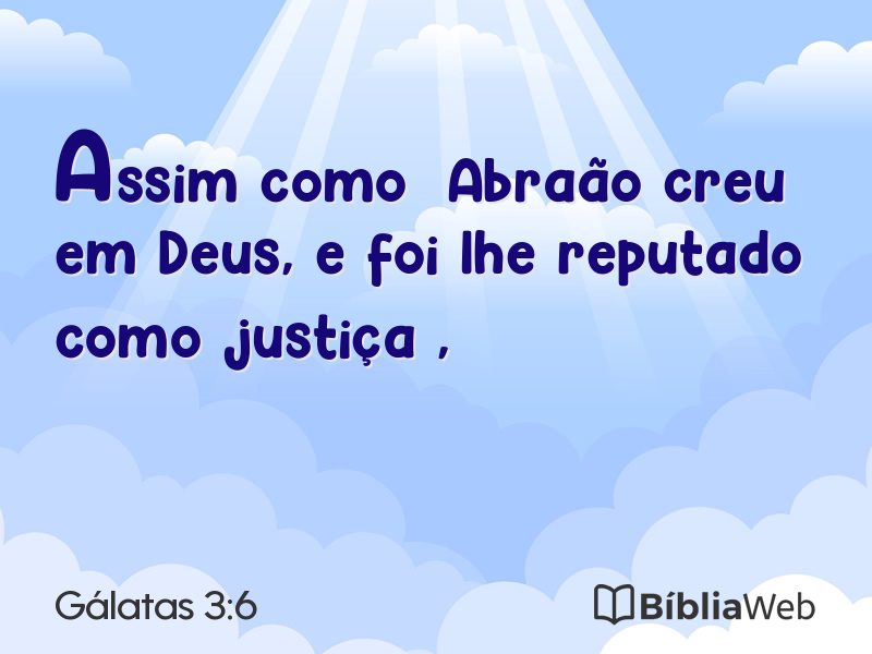 Gálatas 3:6 em imagem para compartilhar