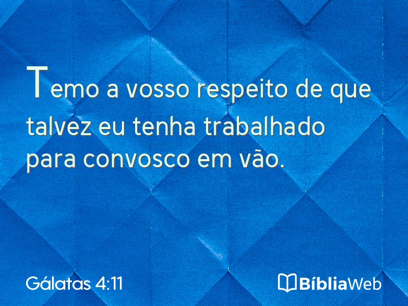 Gálatas 4:11 em imagem para compartilhar