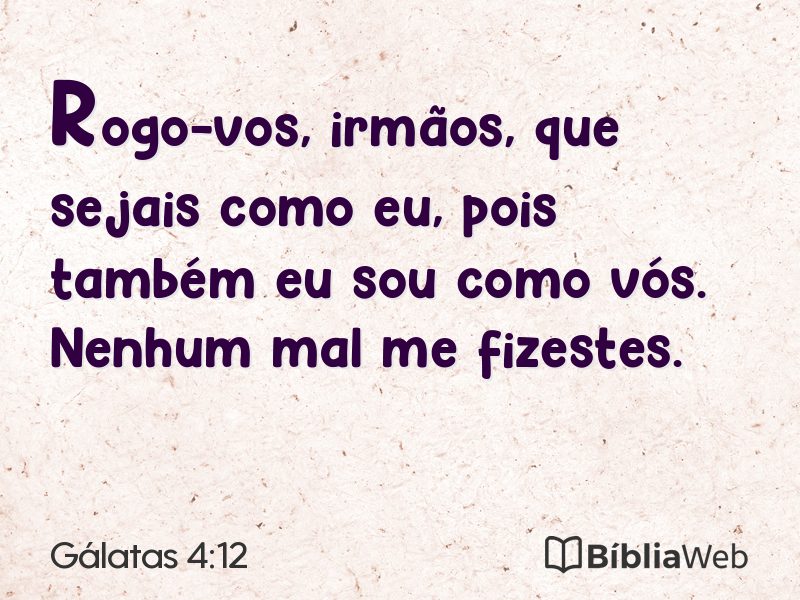 Gálatas 4:12 em imagem para compartilhar