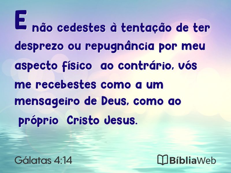 Gálatas 4:14 em imagem para compartilhar