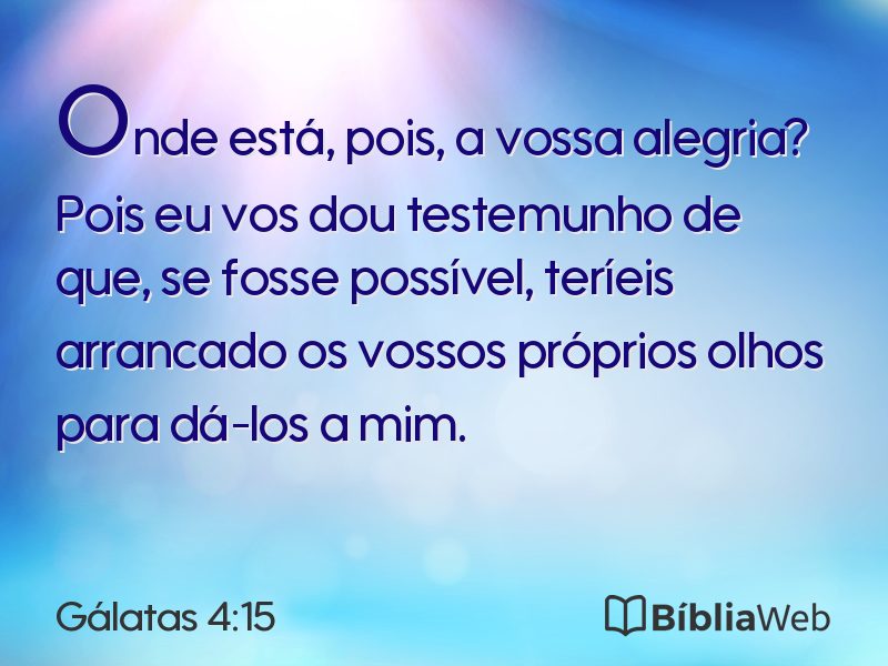 Gálatas 4:15 em imagem para compartilhar