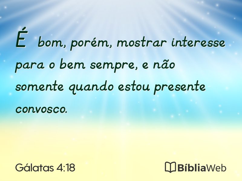 Gálatas 4:18 em imagem para compartilhar