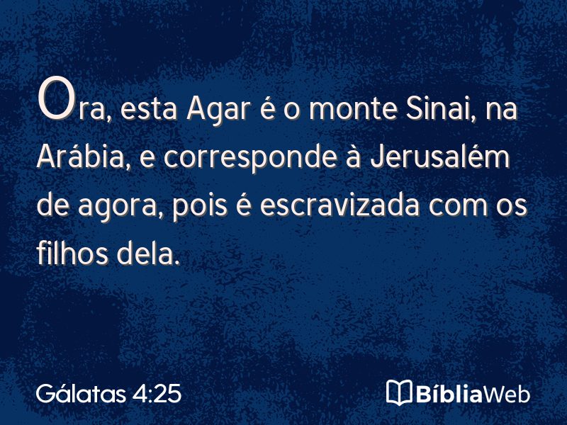 Gálatas 4:25 em imagem para compartilhar