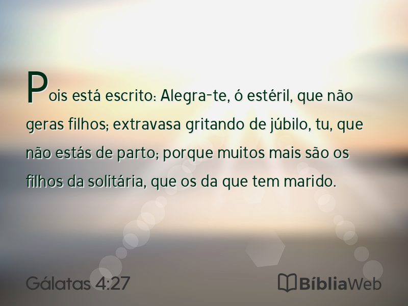 Gálatas 4:27 em imagem para compartilhar