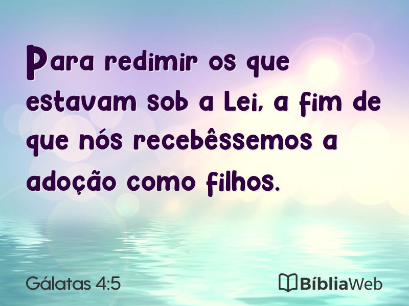 Gálatas 4:5 em imagem para compartilhar