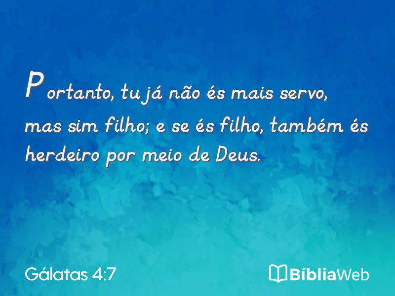 Gálatas 4:7 em imagem para compartilhar