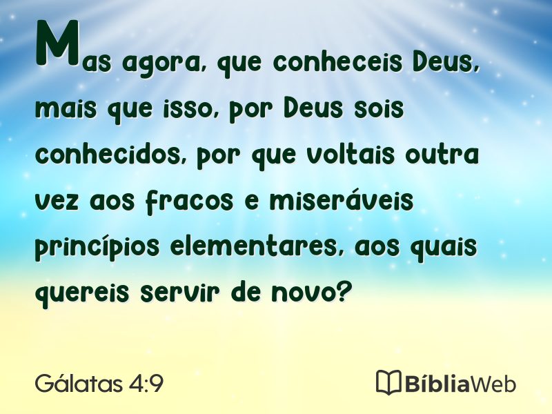 Gálatas 4:9 em imagem para compartilhar