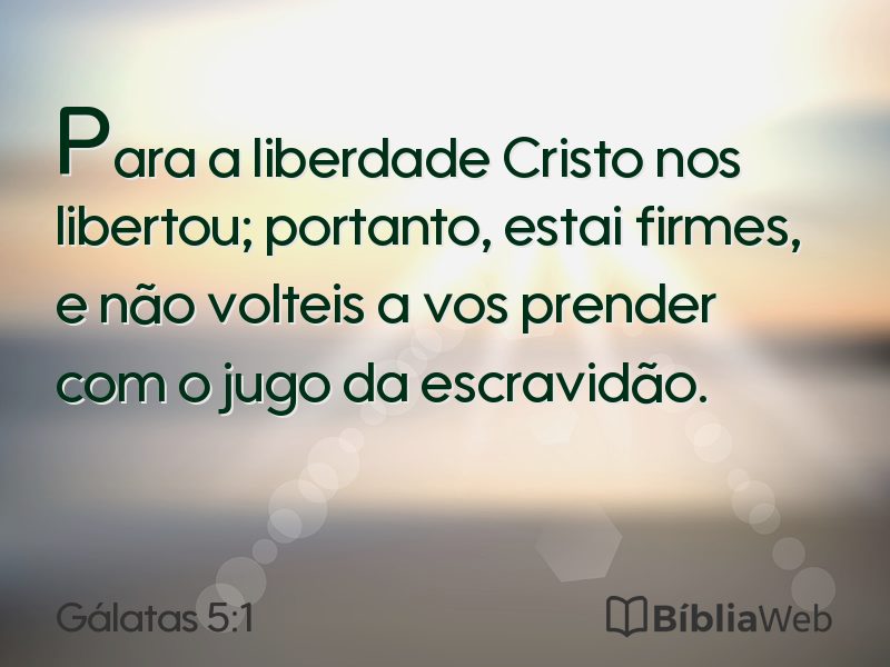 Gálatas 5:1 em imagem para compartilhar