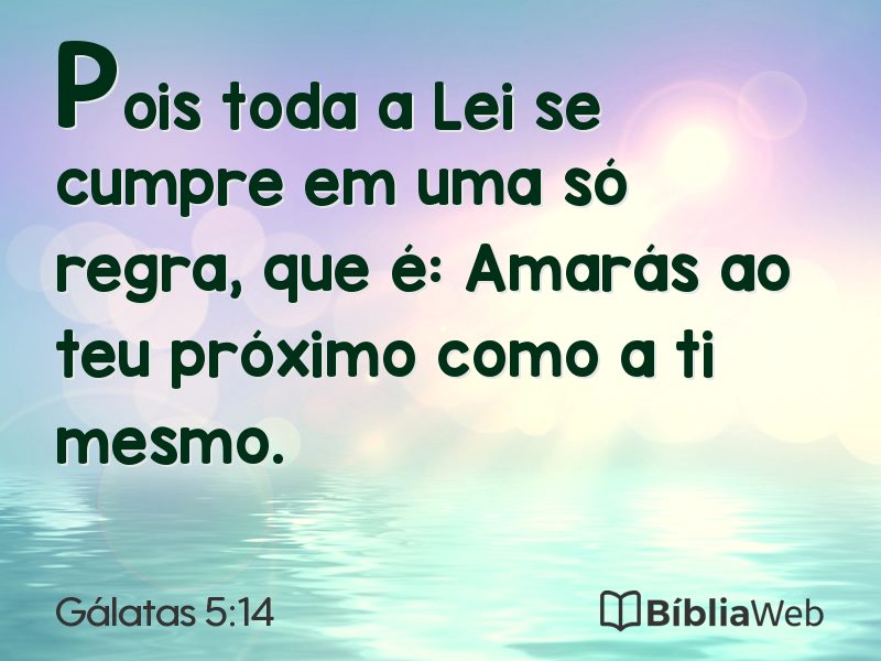 Gálatas 5:14 em imagem para compartilhar