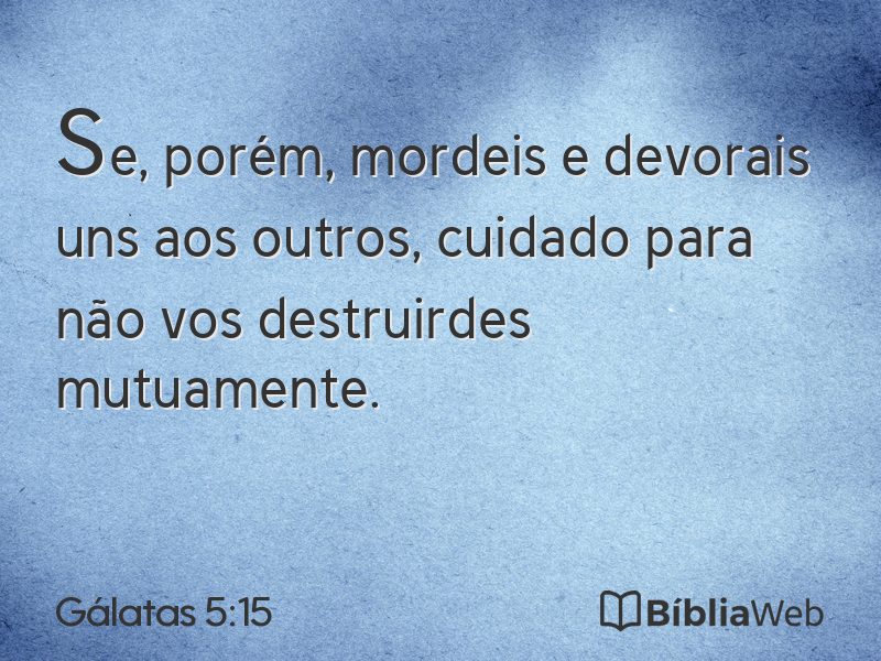 Gálatas 5:15 em imagem para compartilhar