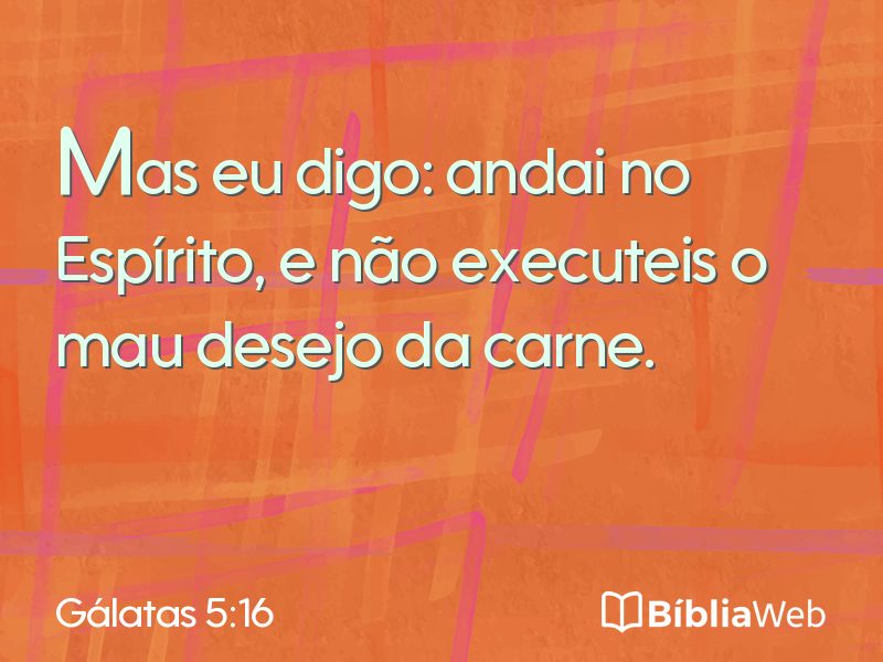 Gálatas 5:16 em imagem para compartilhar