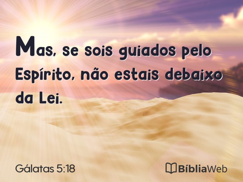 Gálatas 5:18 em imagem para compartilhar