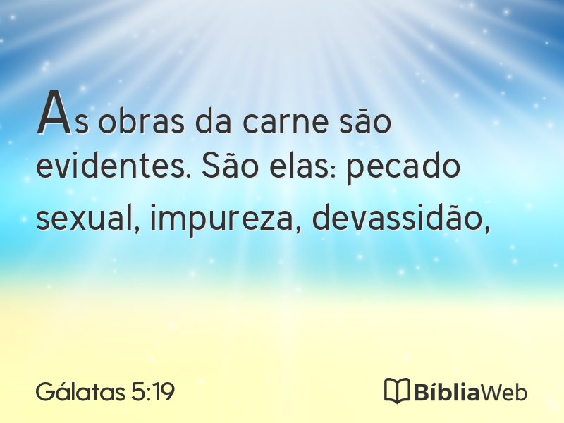 Gálatas 5:19 em imagem para compartilhar