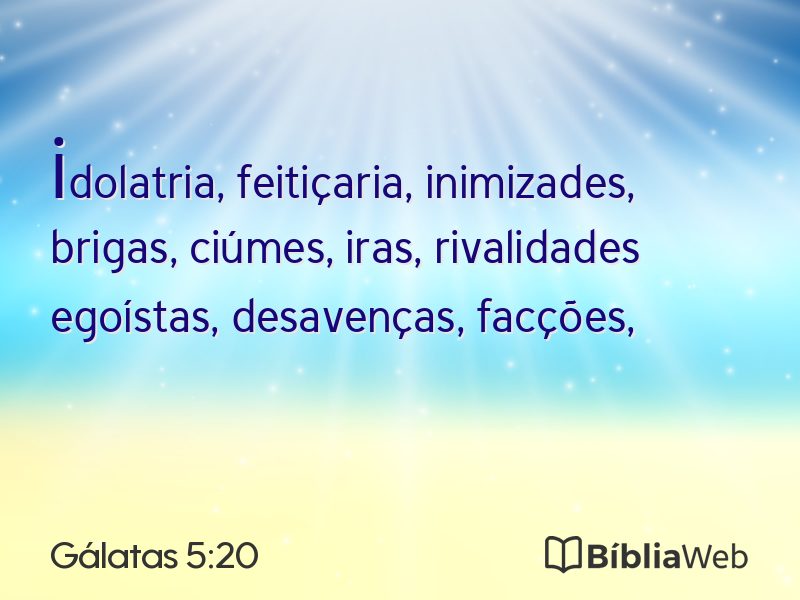 Gálatas 5:20 em imagem para compartilhar
