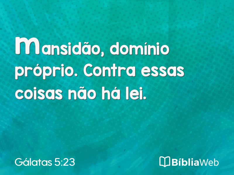 Gálatas 5:23 em imagem para compartilhar