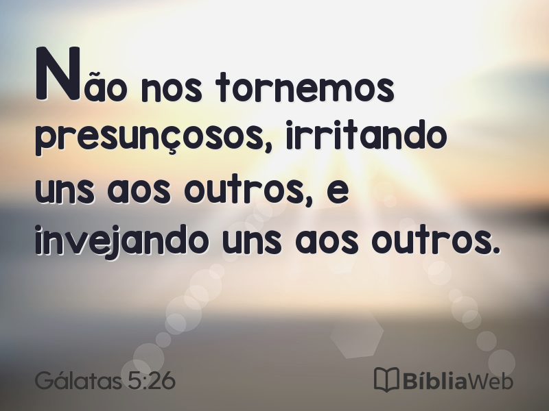 Gálatas 5:26 em imagem para compartilhar