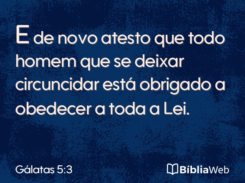 Gálatas 5:3 em imagem para compartilhar