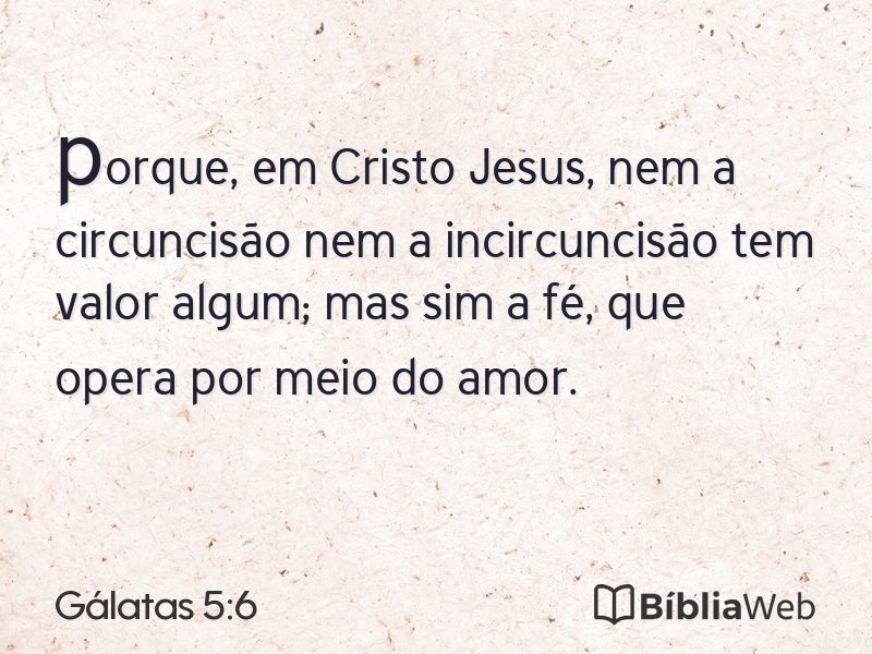 Gálatas 5:6 em imagem para compartilhar