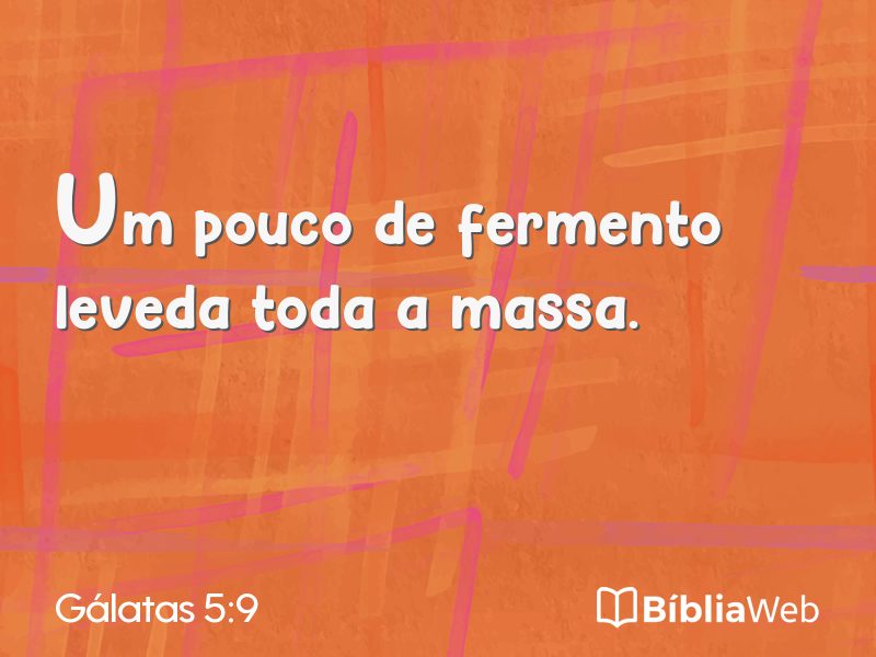 Gálatas 5:9 em imagem para compartilhar