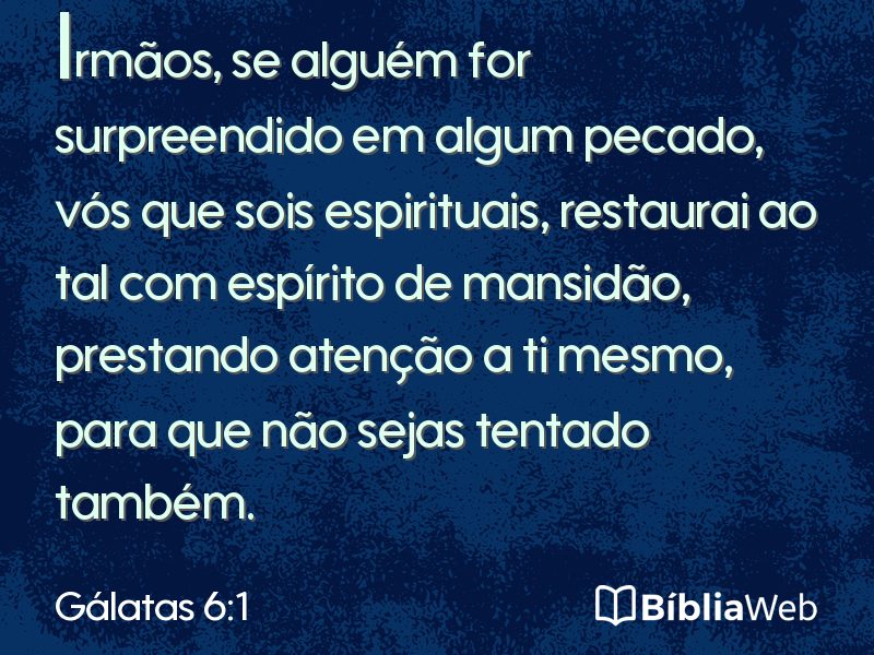 Gálatas 6:1 em imagem para compartilhar
