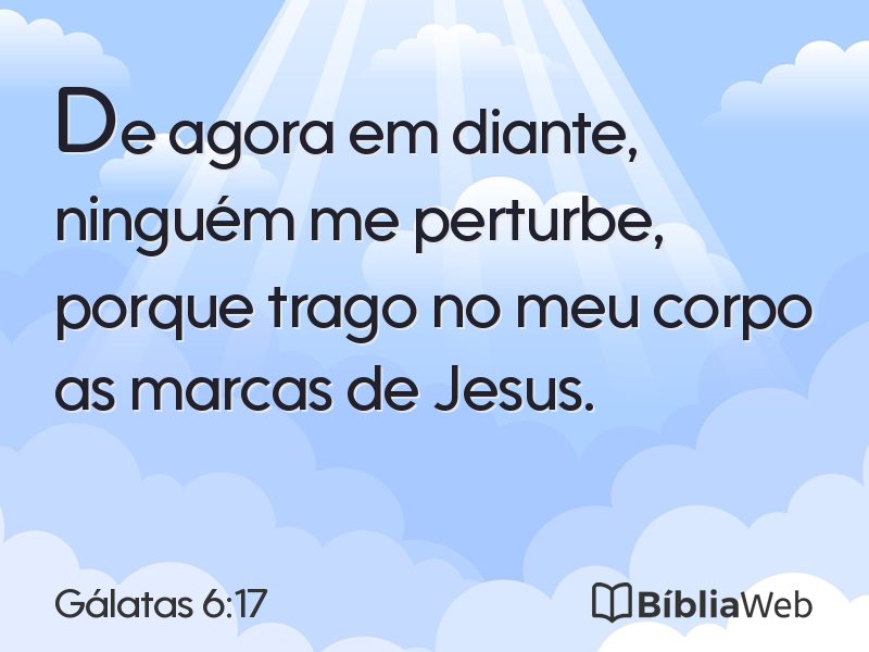 Gálatas 6:17 em imagem para compartilhar