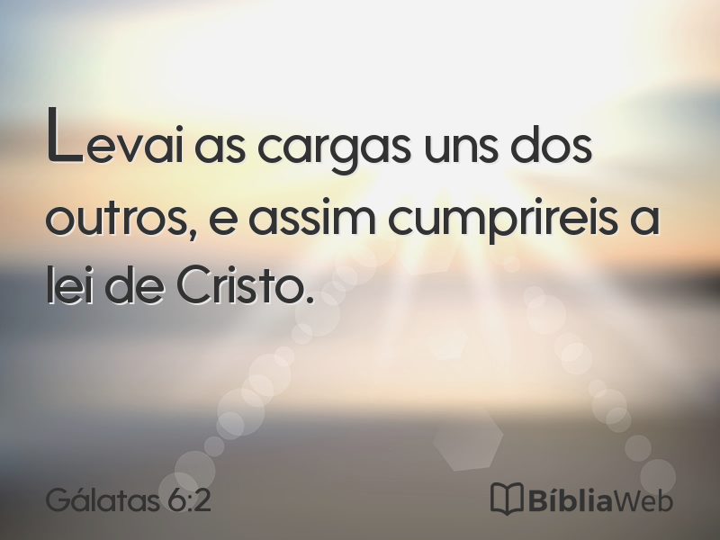 Gálatas 6:2 em imagem para compartilhar