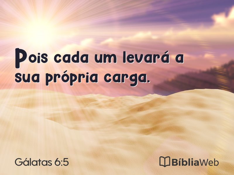 Gálatas 6:5 em imagem para compartilhar