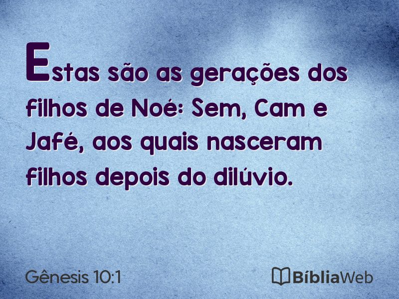 Gênesis 10:1 em imagem para compartilhar