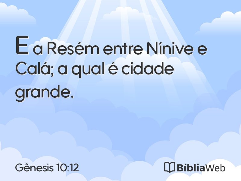 Gênesis 10:12 em imagem para compartilhar