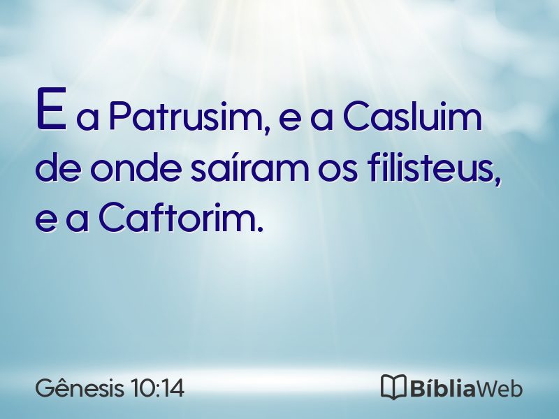 Gênesis 10:14 em imagem para compartilhar