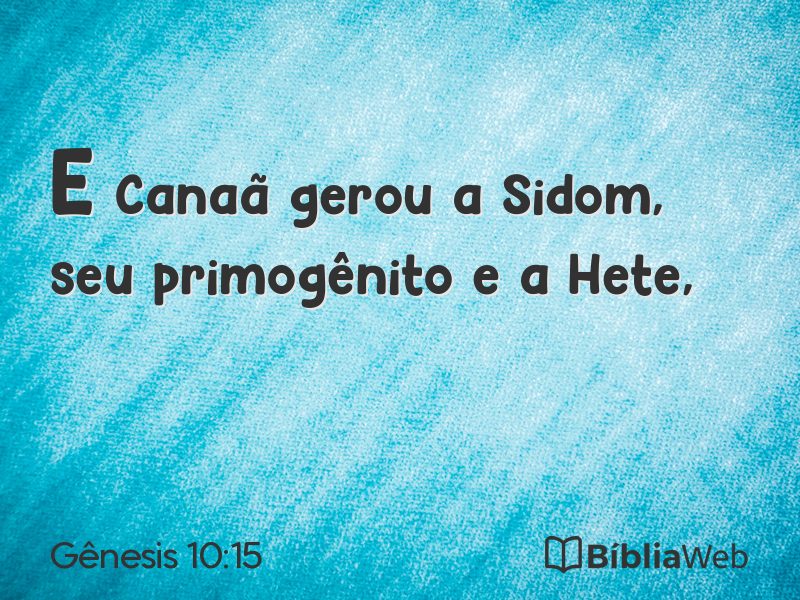 Gênesis 10:15 em imagem para compartilhar