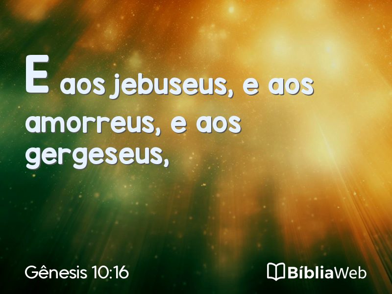 Gênesis 10:16 em imagem para compartilhar