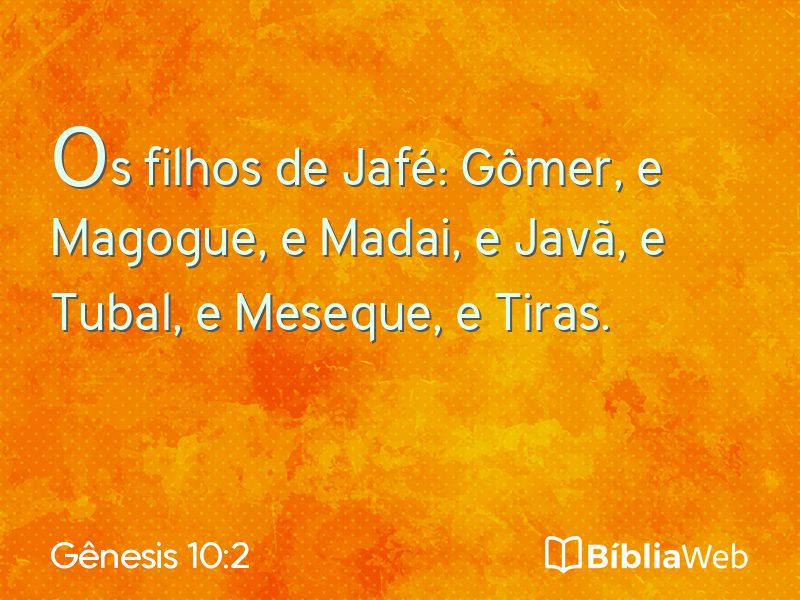 Gênesis 10:2 em imagem para compartilhar
