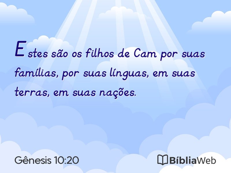 Gênesis 10:20 em imagem para compartilhar