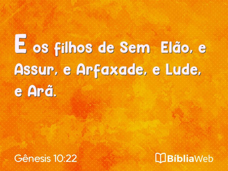 Gênesis 10:22 em imagem para compartilhar