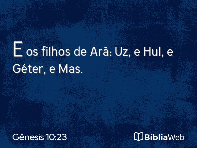 Gênesis 10:23 em imagem para compartilhar