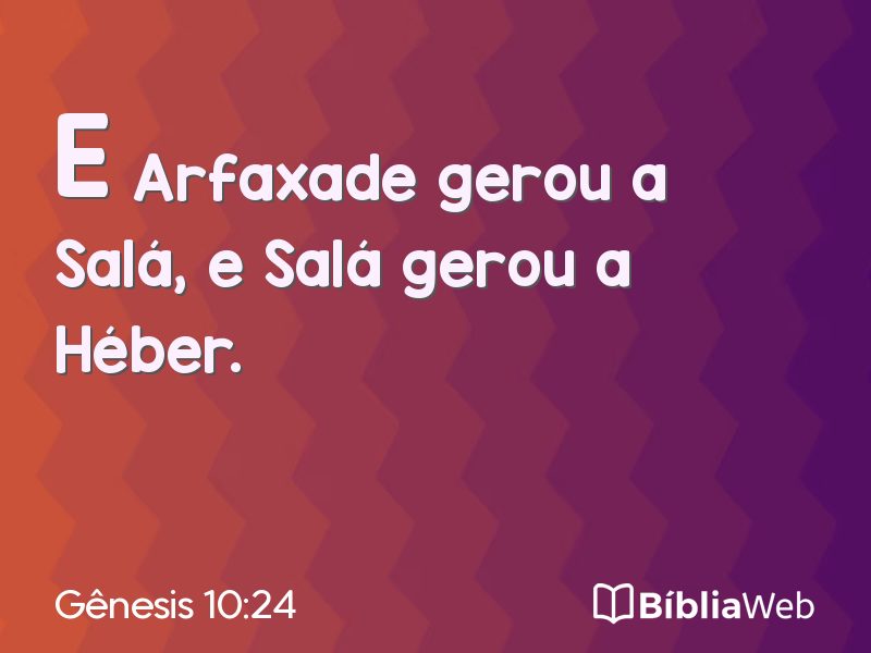 Gênesis 10:24 em imagem para compartilhar