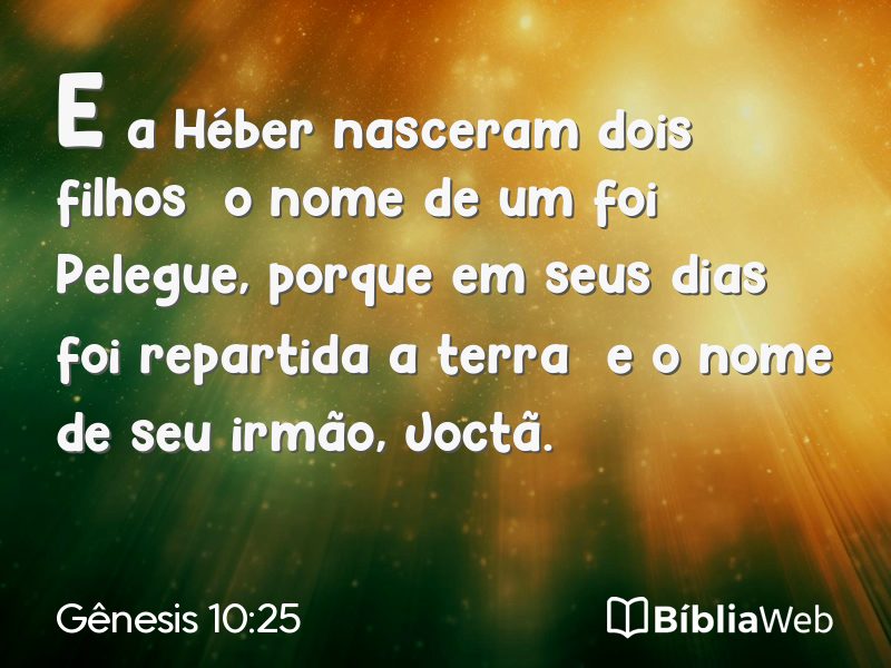 Gênesis 10:25 em imagem para compartilhar