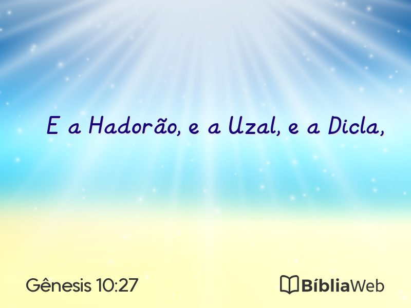 Gênesis 10:27 em imagem para compartilhar
