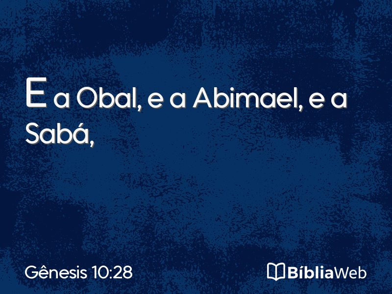 Gênesis 10:28 em imagem para compartilhar